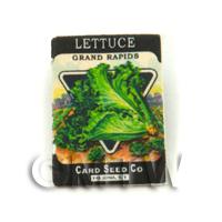 Dolls House Miniature Garden Grand Rapids Lettuce Seed Packet