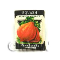 Dolls House Miniature Garden Boston Squash Seed Packet