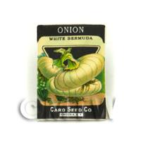 Dolls House Miniature Garden Bermuda Onion Seed Packet