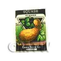 Dolls House Miniature Garden Summer Squash Seed Packet