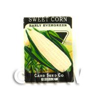 Dolls House Miniature Garden Early Sweet Corn Seed Packet