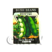 Dolls House Miniature Garden Lima Bush Bean Seed Packet