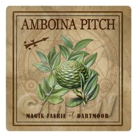 Dolls House Herbalist/Apothecary Square Amboina Pitch Herb Label