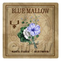 Dolls House Herbalist/Apothecary Square Blue Mallow Herb Label