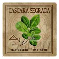 Dolls House Herbalist/Apothecary Square Cascara Segrada Herb Label