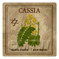 Dolls House Herbalist/Apothecary Square Cassia Herb Label