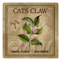 Dolls House Herbalist/Apothecary Square Cats Claw Herb Label