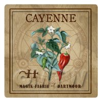 Dolls House Herbalist/Apothecary Square Cayenne Herb Label