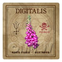 Dolls House Herbalist/Apothecary Square Fox Glove Herb Label