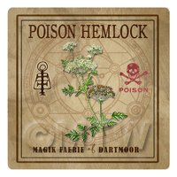 Dolls House Herbalist/Apothecary Square Hemlock Herb Label