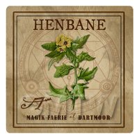 Dolls House Herbalist/Apothecary Square Henbane Herb Label