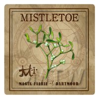 Dolls House Herbalist/Apothecary Square Mistletoe Herb Label