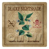 Dolls House Herbalist/Apothecary Square Nightshade Herb Label