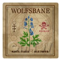 Dolls House Herbalist/Apothecary Square Wolfsbane Herb Label