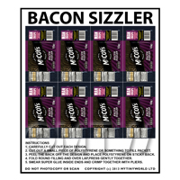 Dolls House Miniature Packaging Sheet of 8 McCoys Bacon Sizzler Crisps