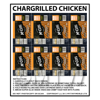 Dolls House Miniature Packaging Sheet of 8 McCoys Chicken Crisps