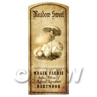 Dolls House Miniature Apothecary Meadow Sweet Fungi Label