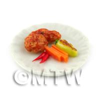 Dolls House Miniature Chilli Chicken Dinner For Small Appetites