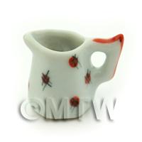 Dolls House Miniature Red Spot Design Ceramic Water Jug
