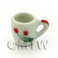 Dolls House Miniature Tulip Design Ceramic Soup Mug