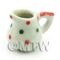 Dolls House Miniature Dotty Design Ceramic Water Jug