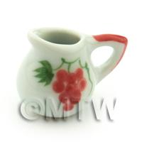 Dolls House Miniature Grape Design Ceramic Round Water Jug