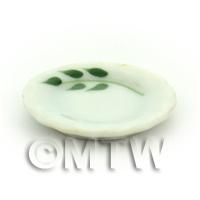 Dolls House Miniature Olive Branch Design Ceramic 20mm Plate