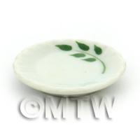 Dolls House Miniature Olive Branch Design Ceramic 25mm Plate