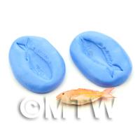 Dolls House Miniature Orange And Pink Silicone Fish Mould