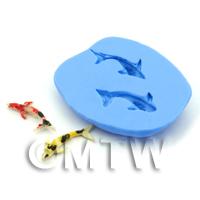 Dolls House Miniature Double Koi Fish Silicone Mould