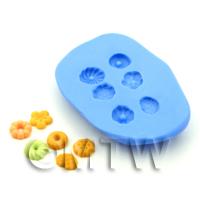 Dolls House Miniature 6 Piece Biscuit Silicone Mould