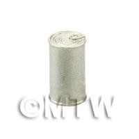 Dolls House Miniature White Metal Food Can With Ring Pull
