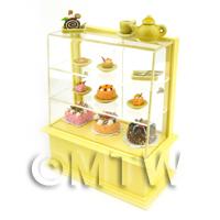 Dolls House Miniature Yellow Themed Cafe Display