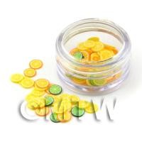 Citrus Themed Nail Art Pot Containing 120 Mixed Slices