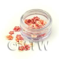 Mixed Red Flower Nail Art Pot Containing 120 Slices