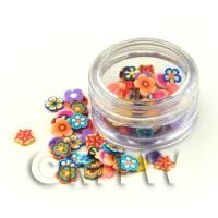 Mixed Flower Nail Art Pot Containing 120 Slices