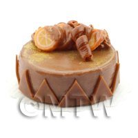 Dolls House Miniature Handmade Chocolate Orange Cake 