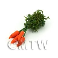 Dolls House Miniature Bunch Of 5 Handmade Carrots