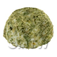 Dolls House Miniature Handmade Whole Herb Coated Caprino Cheese (Round)