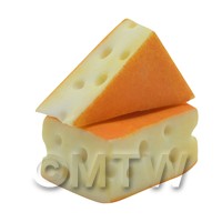 Dolls House Miniature Handmade Swiss Cheese