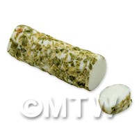 Dolls House Miniature Handmade Herb Coated Caprino Cheese (Long)