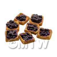 Square Puff Pastry Topped With Berries