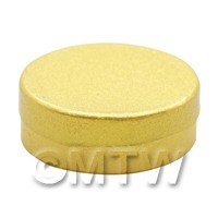 Dolls House Miniature Small Gold Round Box