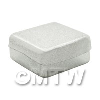 Dolls House Miniature Silver Square Box
