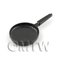 Old Style Dolls House Miniature Black Metal Frying Pan