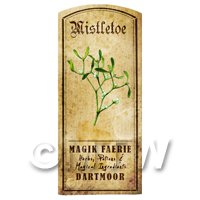 Dolls House Herbalist/Apothecary Mistletoe Herb Short Colour Label
