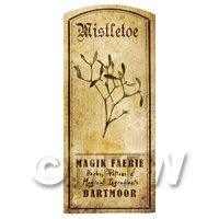 Dolls House Herbalist/Apothecary Mistletoe Herb Short Sepia Label