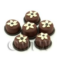 Handmade Round Mixed Chocolate Flower Bead - Jewellery