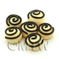 Handmade Round White Chocolate Spiral Bead - Jewellery