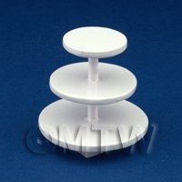 Dolls House Miniature 3 Tier Hardwood Cake Stand